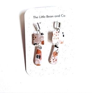 Kitschy retro print earrings